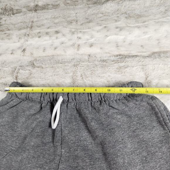 Colsie Dark Gray Fleece Raw Hem Drawstring Hot Girl Booty Sweat Shorts Size S - Picture 5 of 7